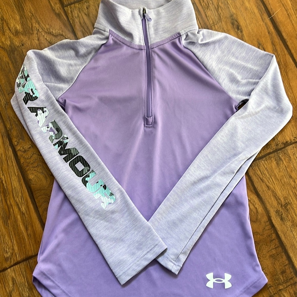 UA 3/4 Zip Pullover- Girls S